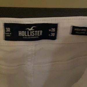Hollister white skinny distressed jeans